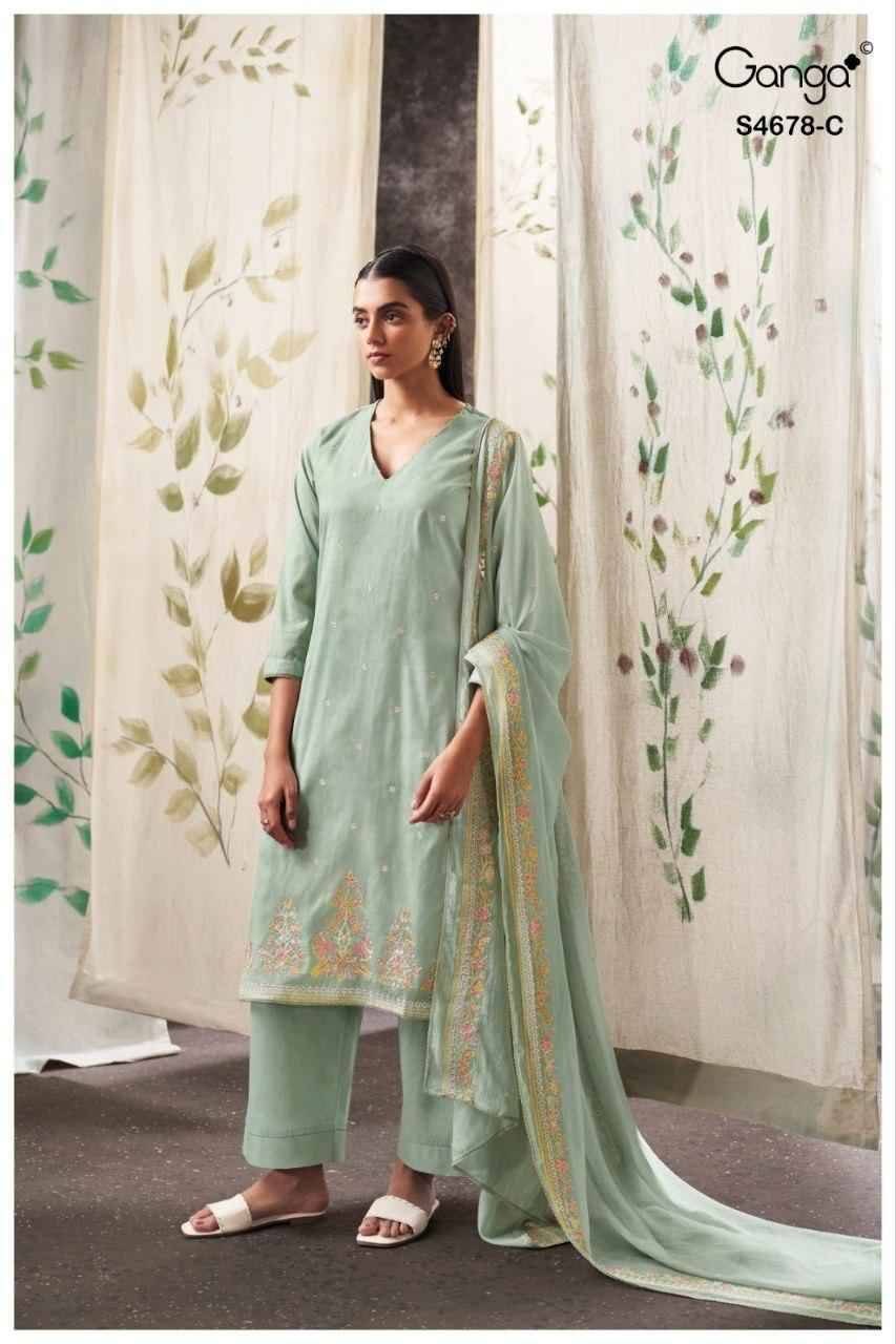 AHALYA 4678 Series By Ganga Fashion Beautiful Festive Suits Stylish Colorful Fancy Casual Wear & Ethnic Wear PREMIUM COTTON Print Dresses At Wholesale Price